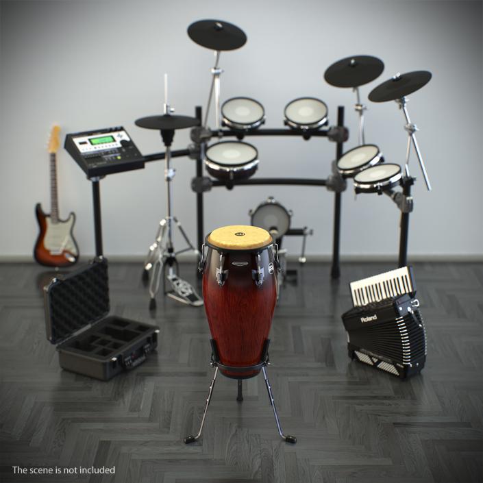 3D Meinl Marathon Conga with Basket Stand Dark model