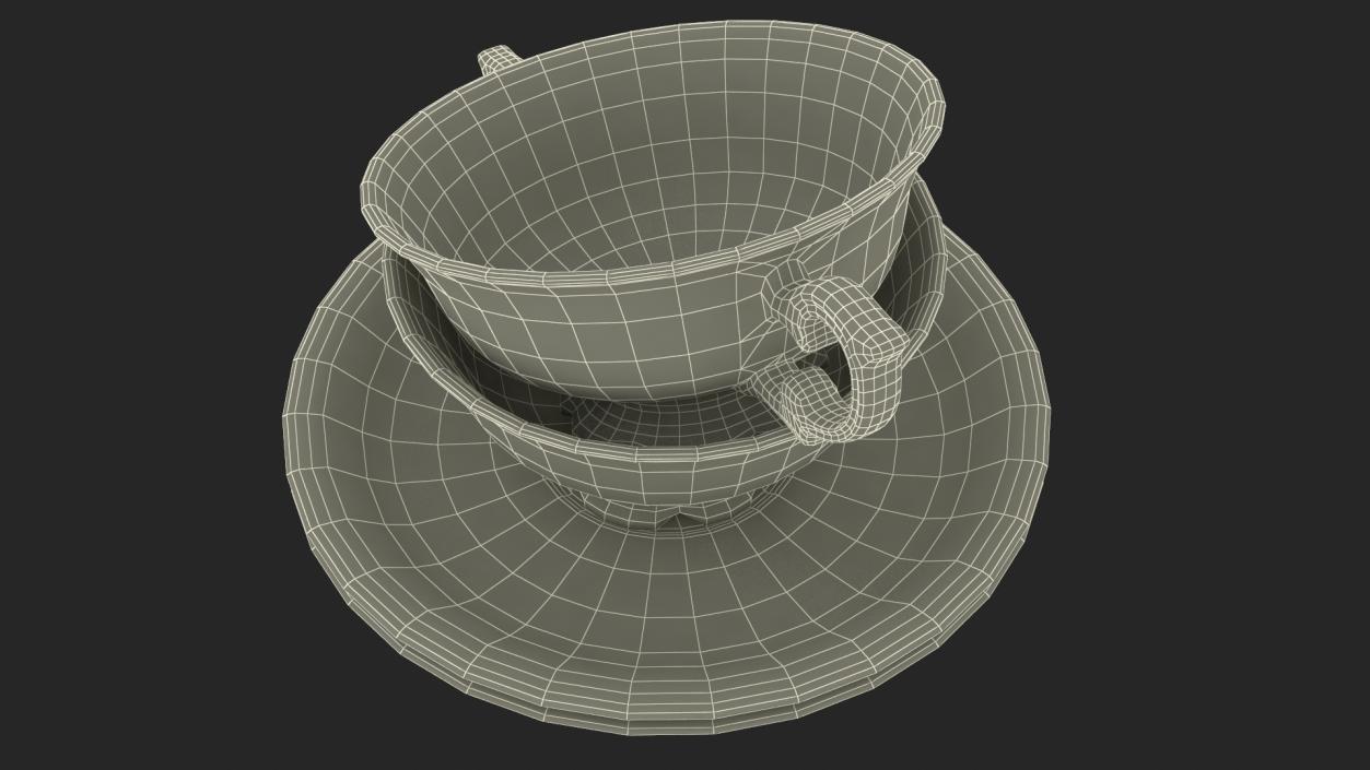 3D model Antique Teacups