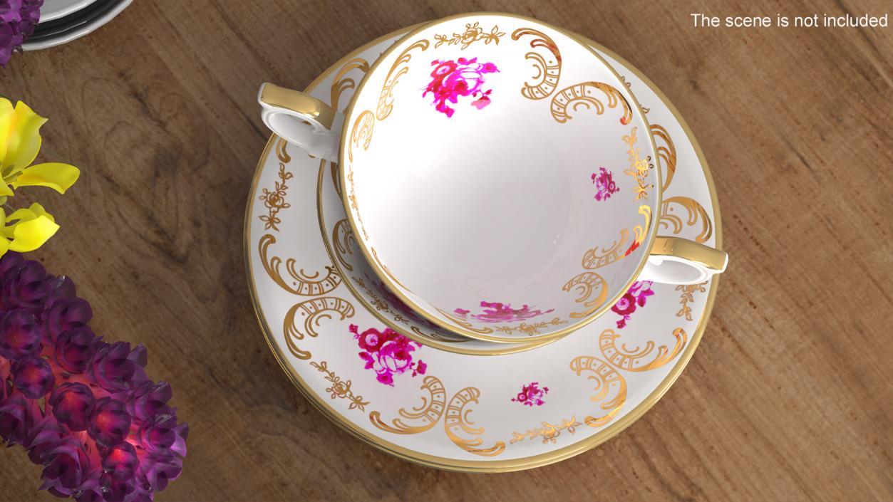 3D model Antique Teacups