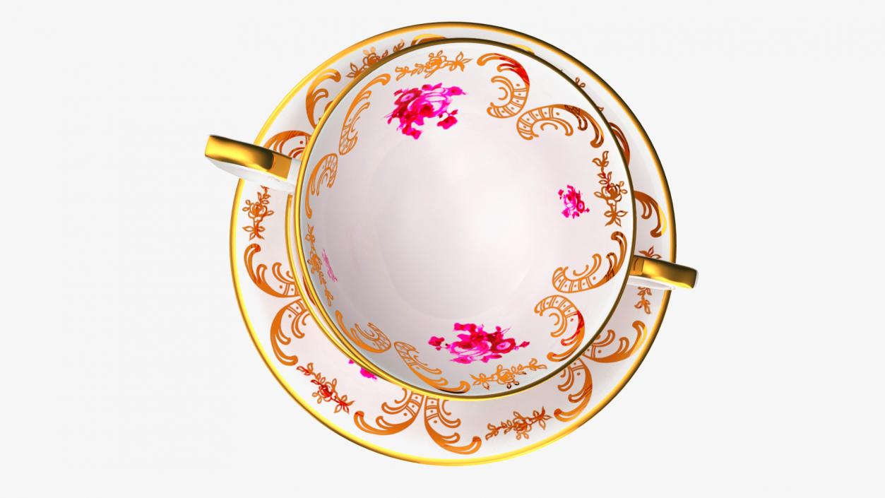 3D model Antique Teacups