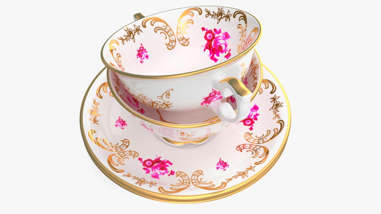 3D model Antique Teacups