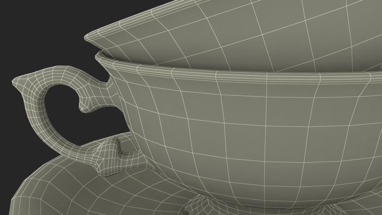 3D model Antique Teacups