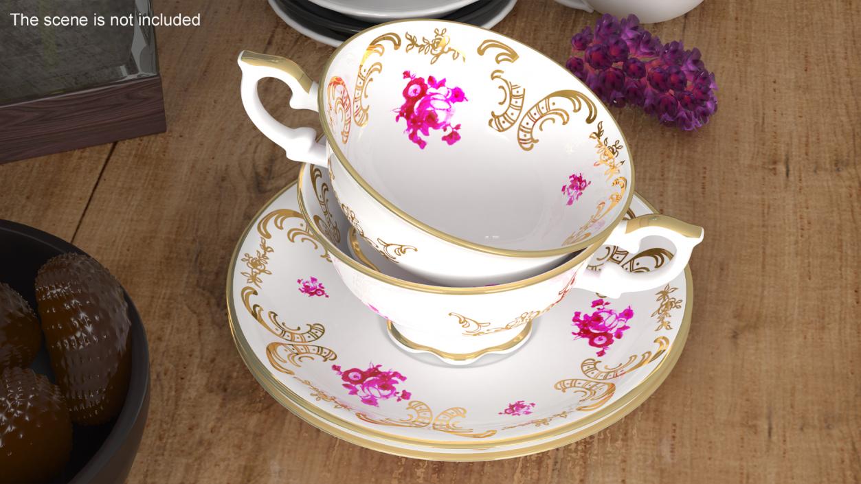 3D model Antique Teacups