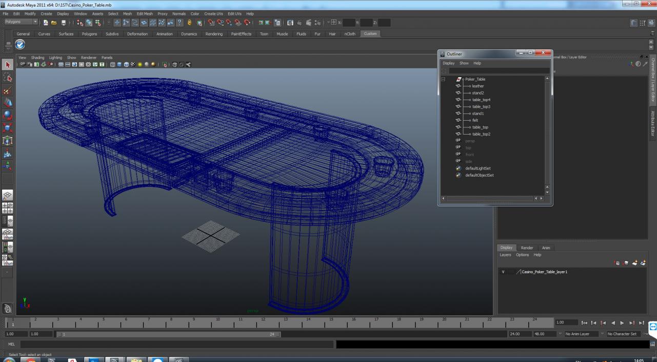 3D Casino Poker Table model