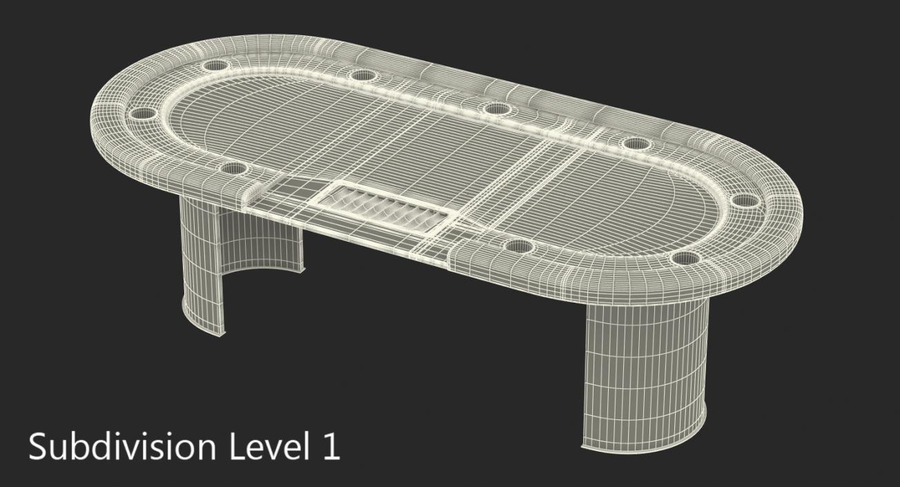 3D Casino Poker Table model