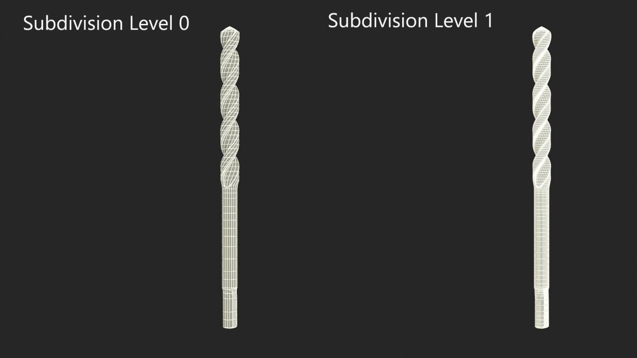 Steel HSS Drill Bit 3D model