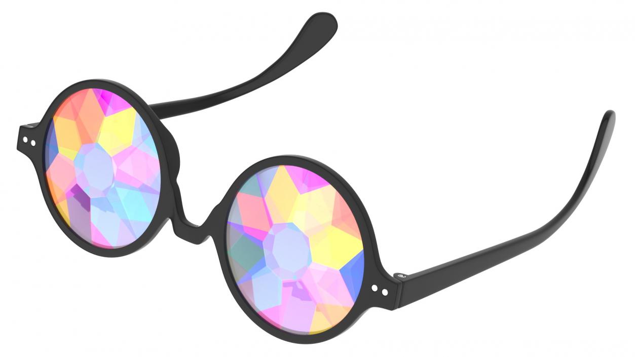 3D Kaleidoscope Rainbow Glasses model