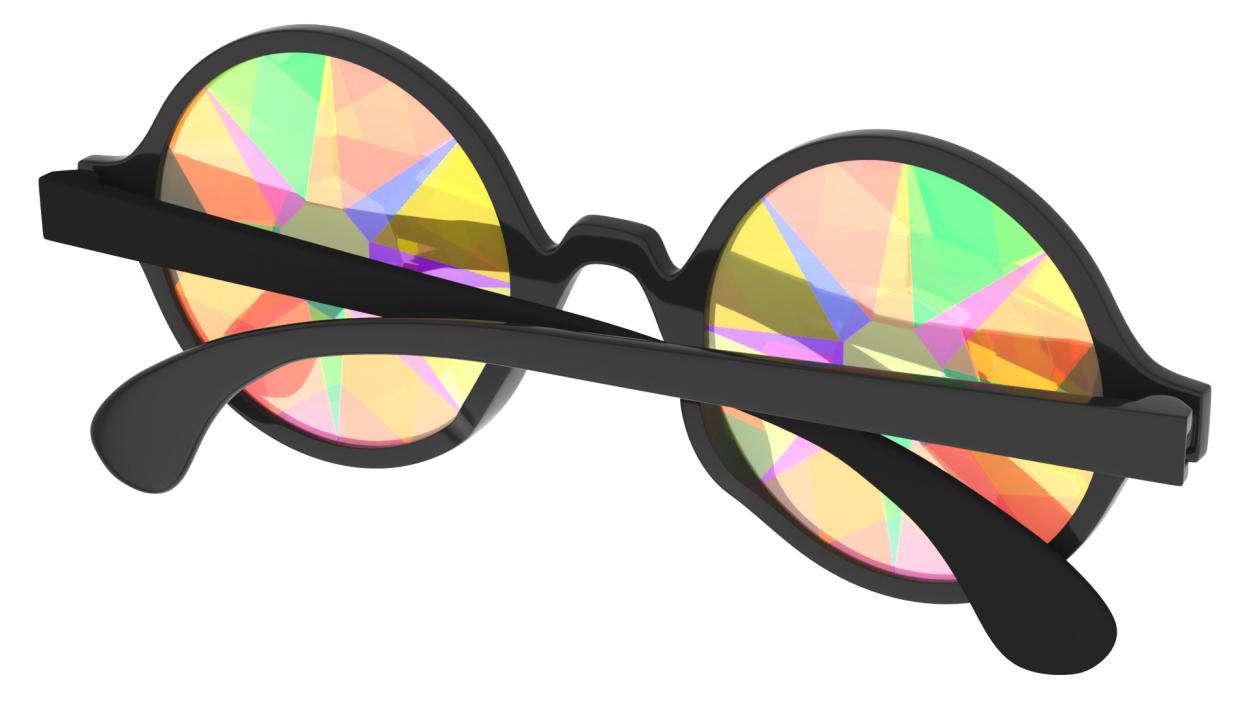 3D Kaleidoscope Rainbow Glasses model