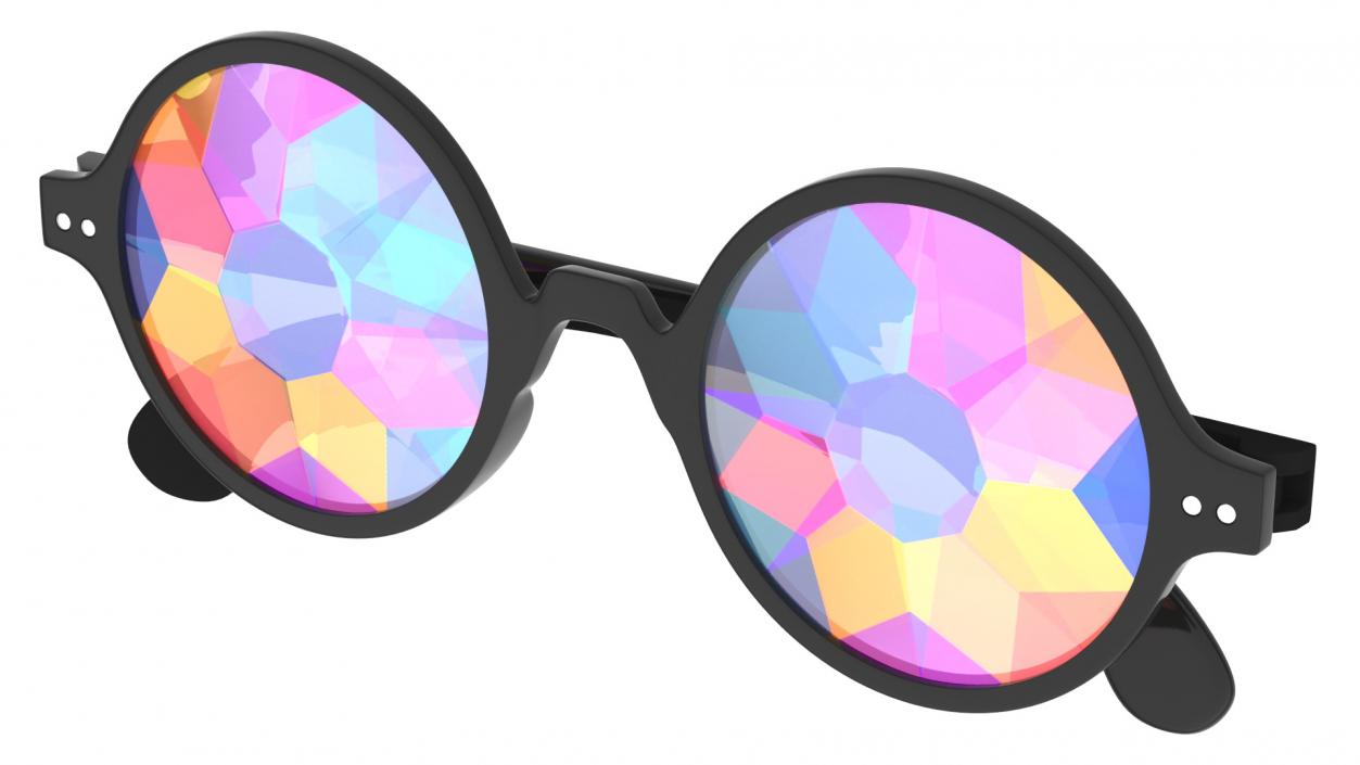 3D Kaleidoscope Rainbow Glasses model