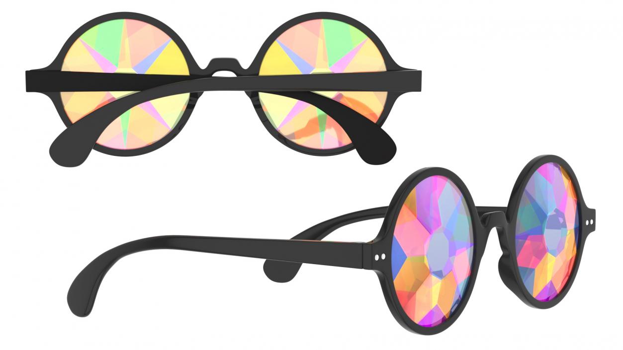 3D Kaleidoscope Rainbow Glasses model