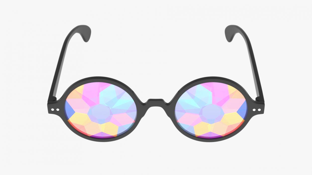 3D Kaleidoscope Rainbow Glasses model