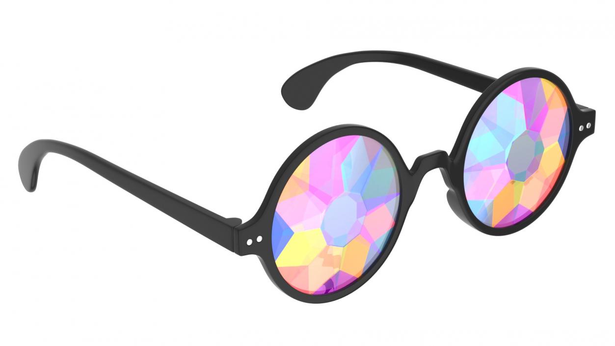 3D Kaleidoscope Rainbow Glasses model