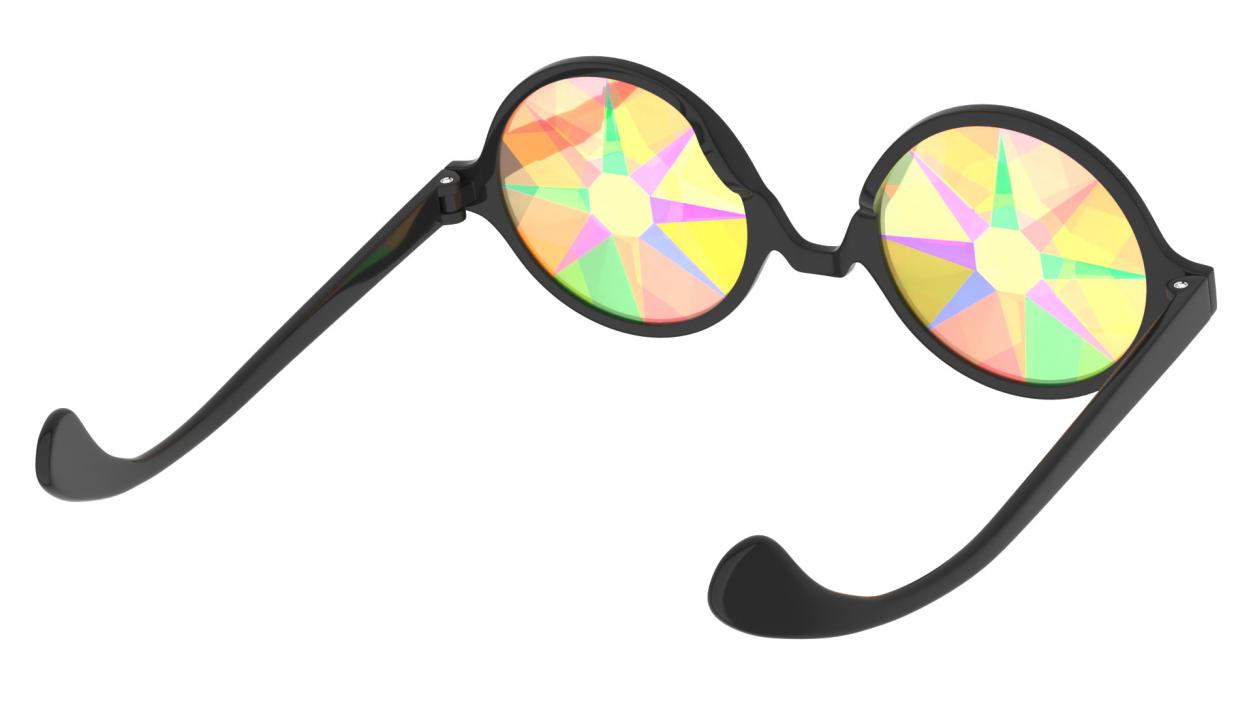 3D Kaleidoscope Rainbow Glasses model