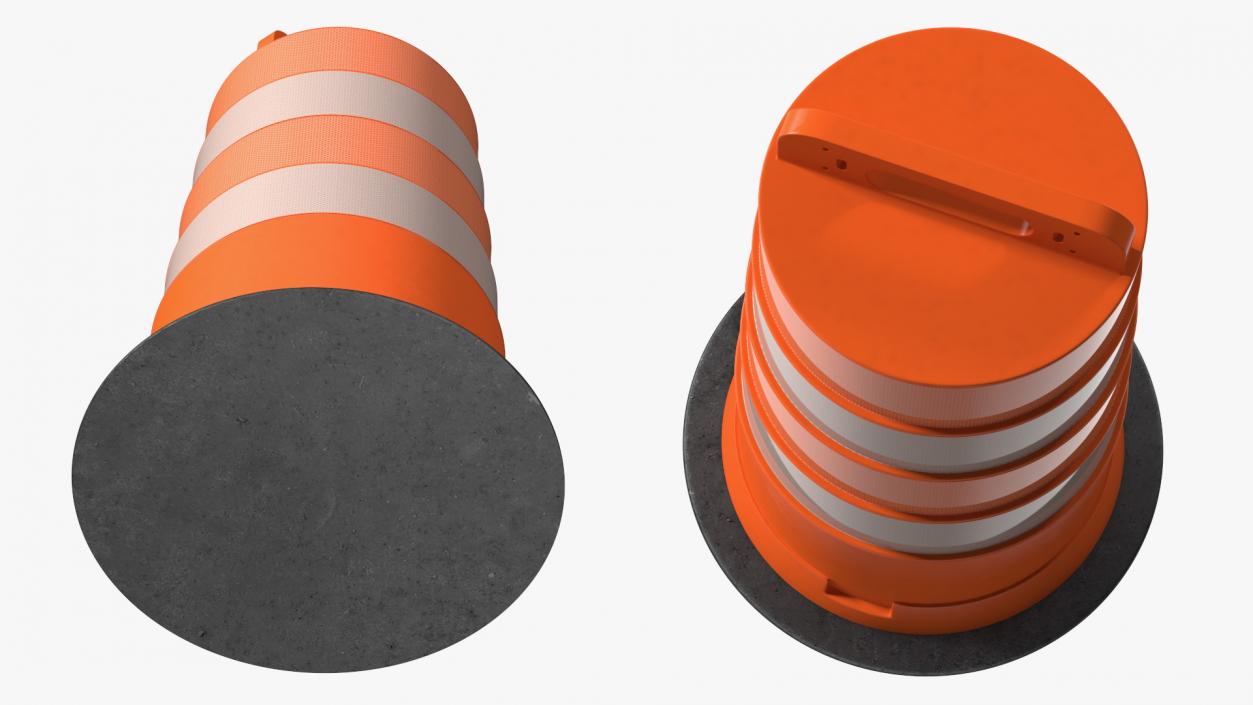 3D model Traffic Safety Barrel with Reflective Stripes