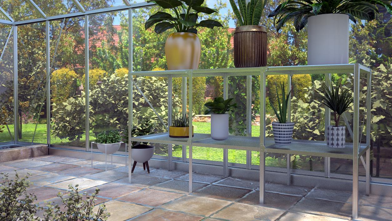 3D Garden Greenhouse with Grows Collection 5