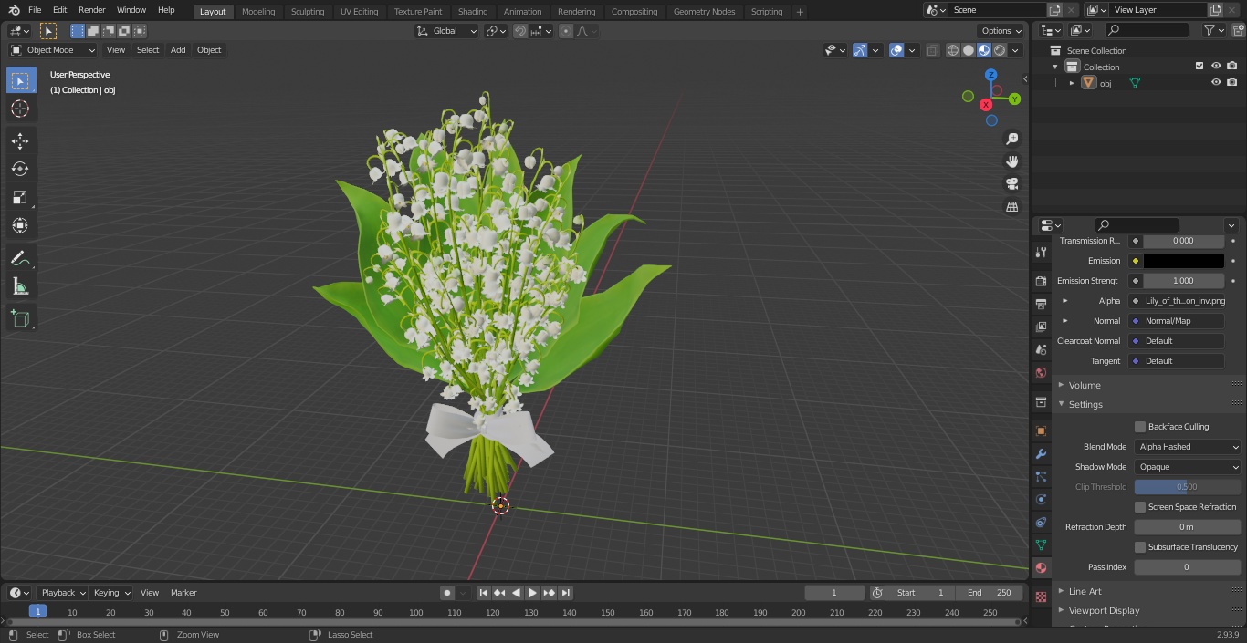 3D Lily of the Valley Bouquet