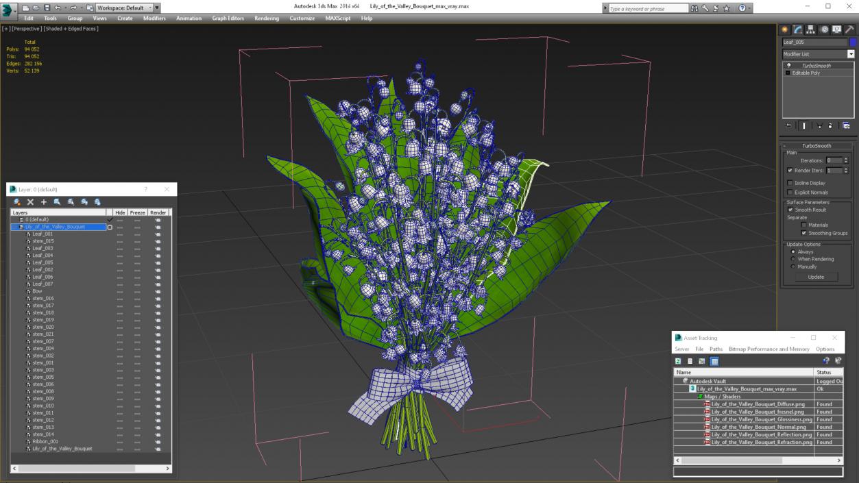 3D Lily of the Valley Bouquet