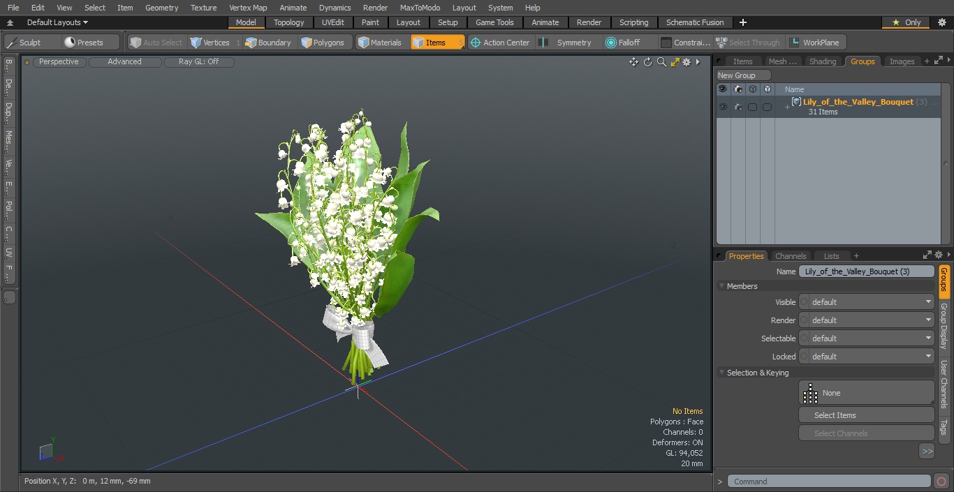 3D Lily of the Valley Bouquet