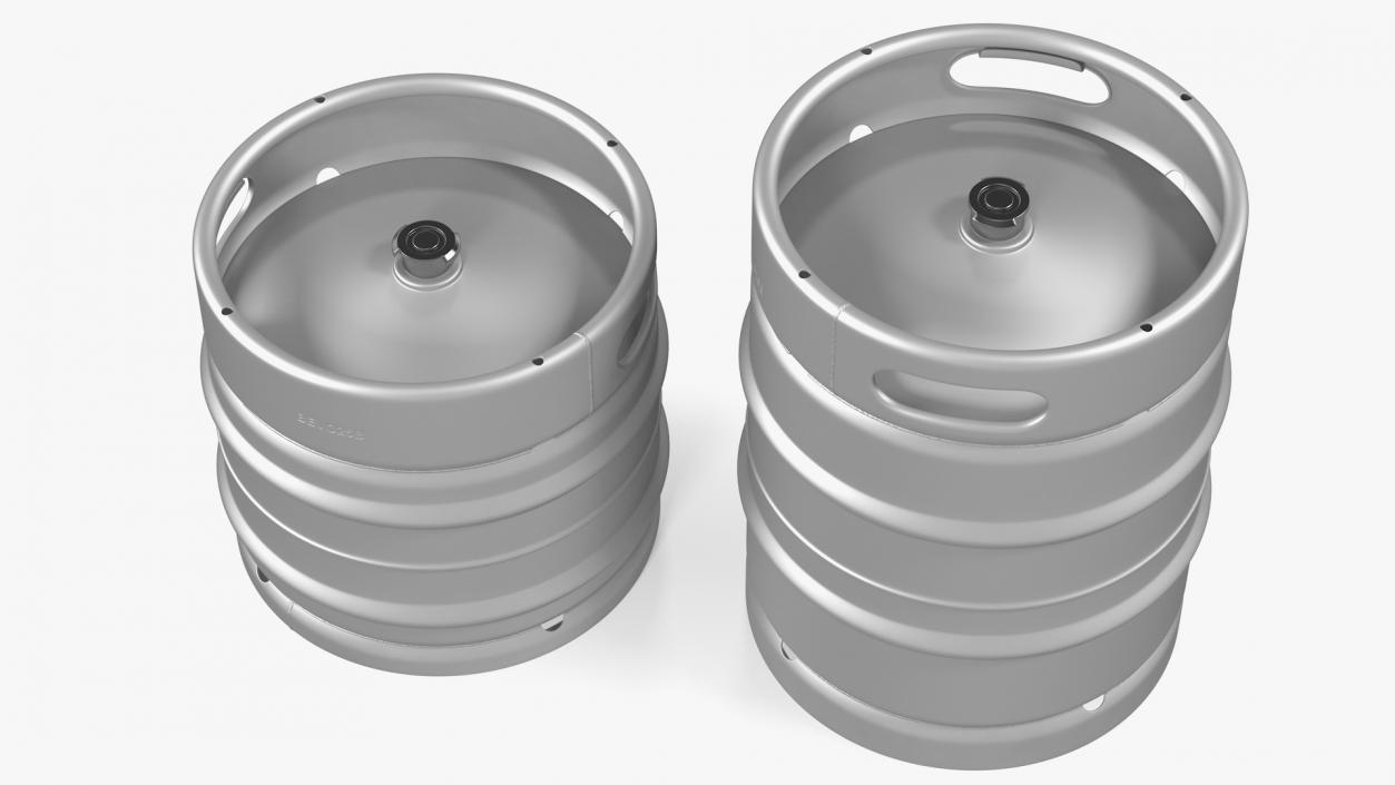 3D Beer Kegs Set model