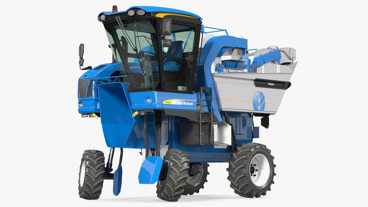 3D New Holland Braud 9090X Olive Harvester Rigged