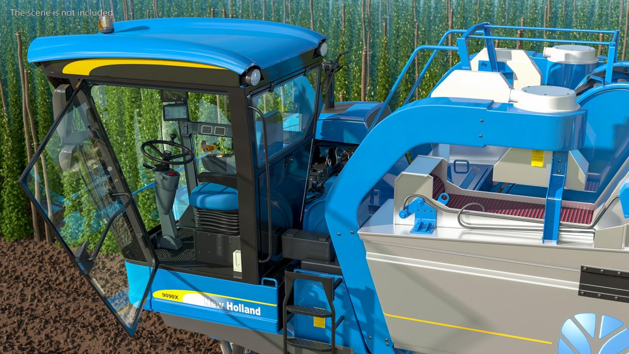 3D New Holland Braud 9090X Olive Harvester Rigged