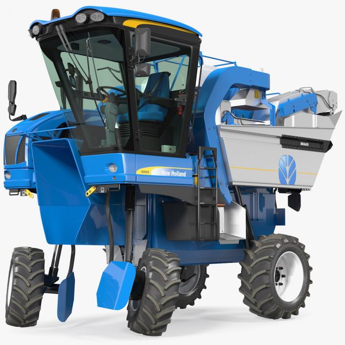 3D New Holland Braud 9090X Olive Harvester Rigged