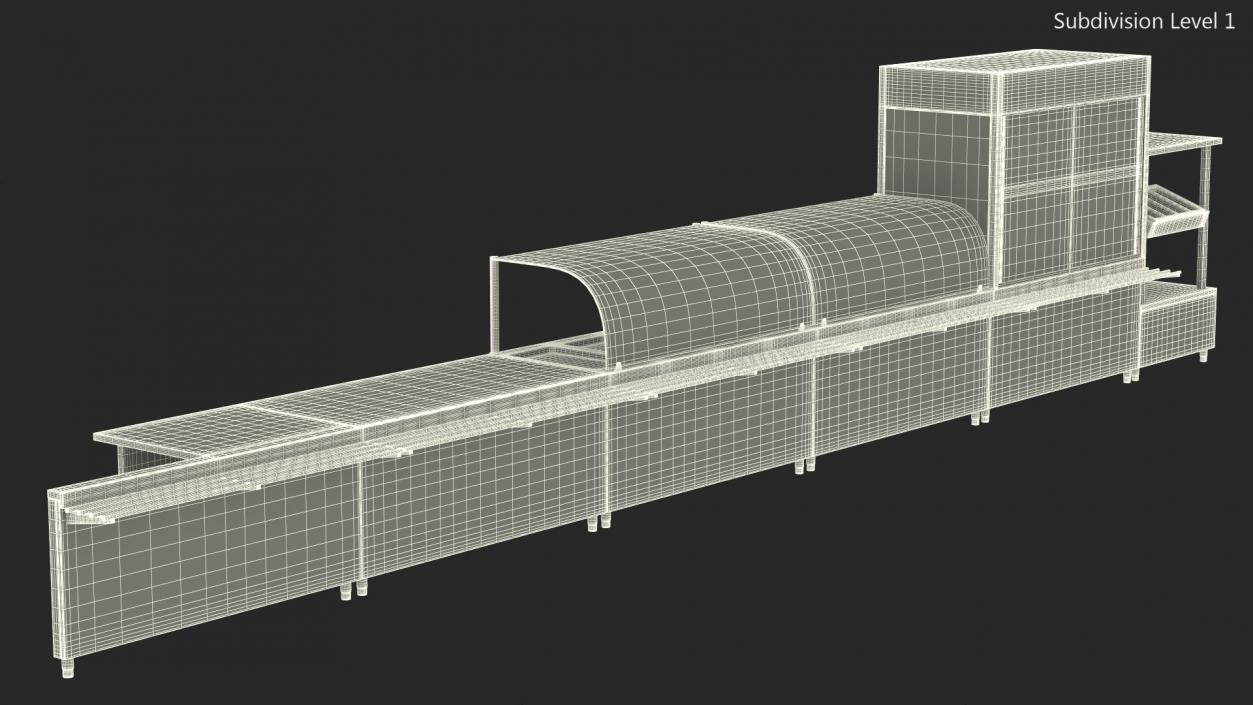 3D Stainless Steel Self Service Line model