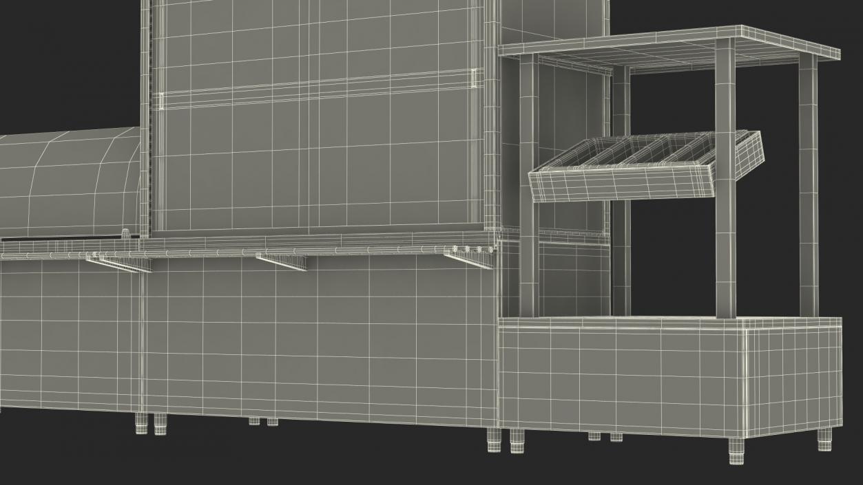 3D Stainless Steel Self Service Line model