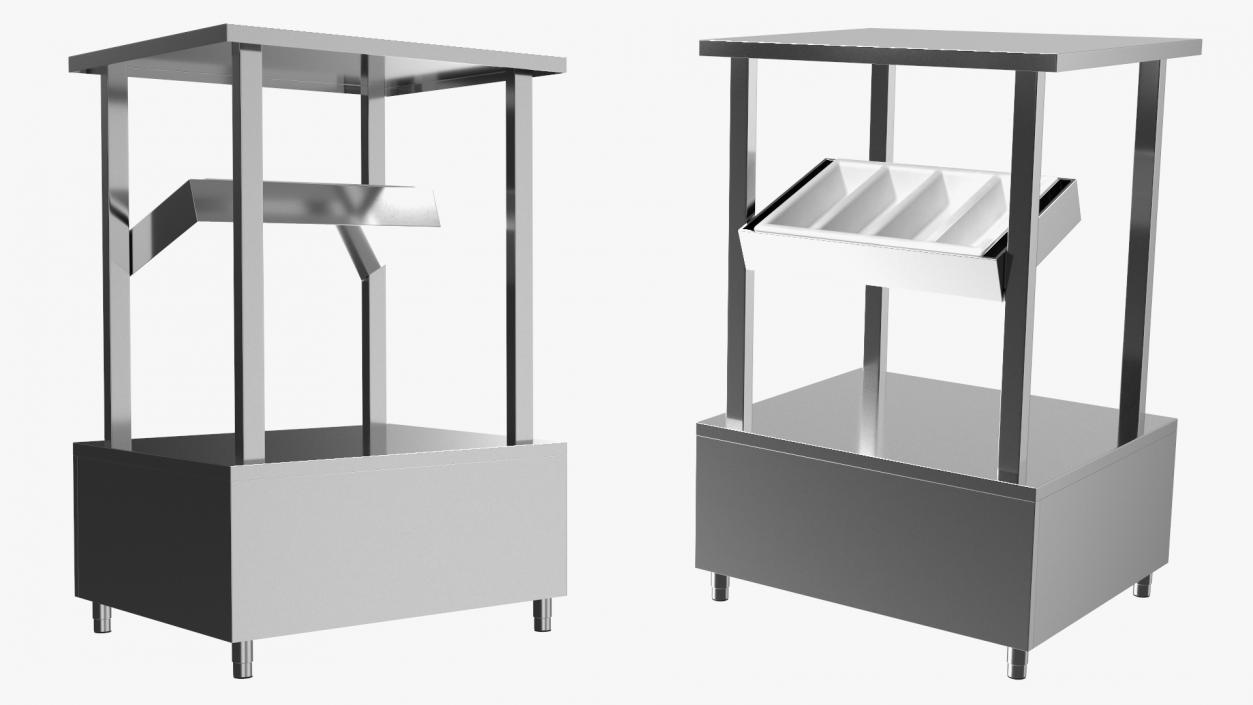 3D Stainless Steel Self Service Line model