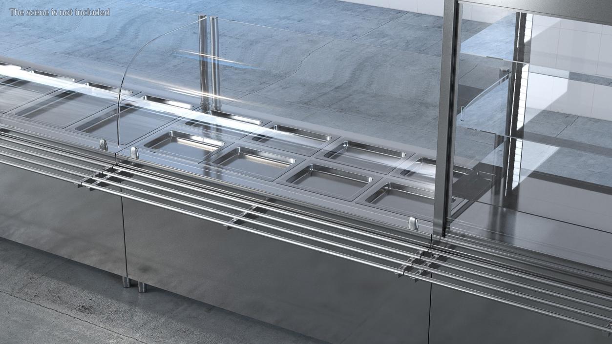 3D Stainless Steel Self Service Line model