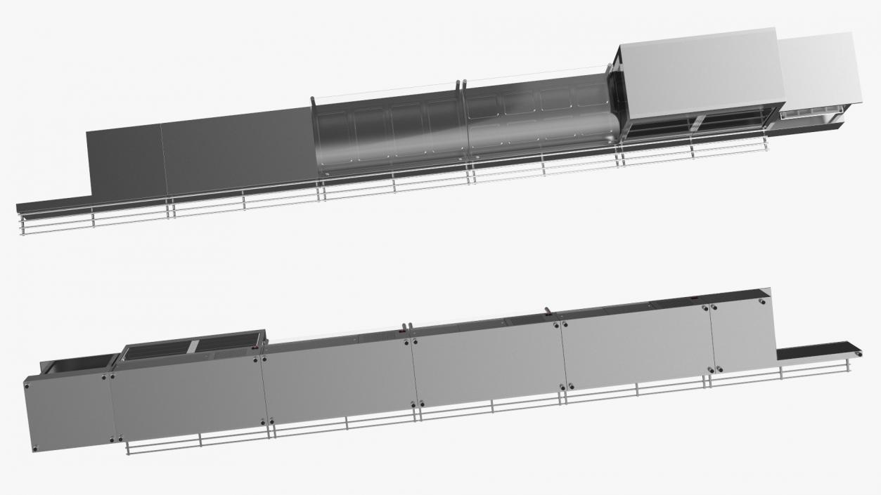 3D Stainless Steel Self Service Line model