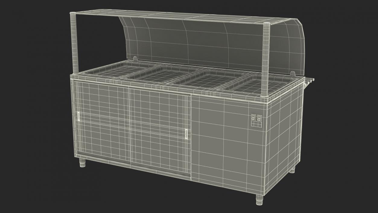 3D Stainless Steel Self Service Line model