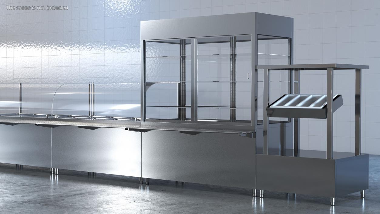 3D Stainless Steel Self Service Line model