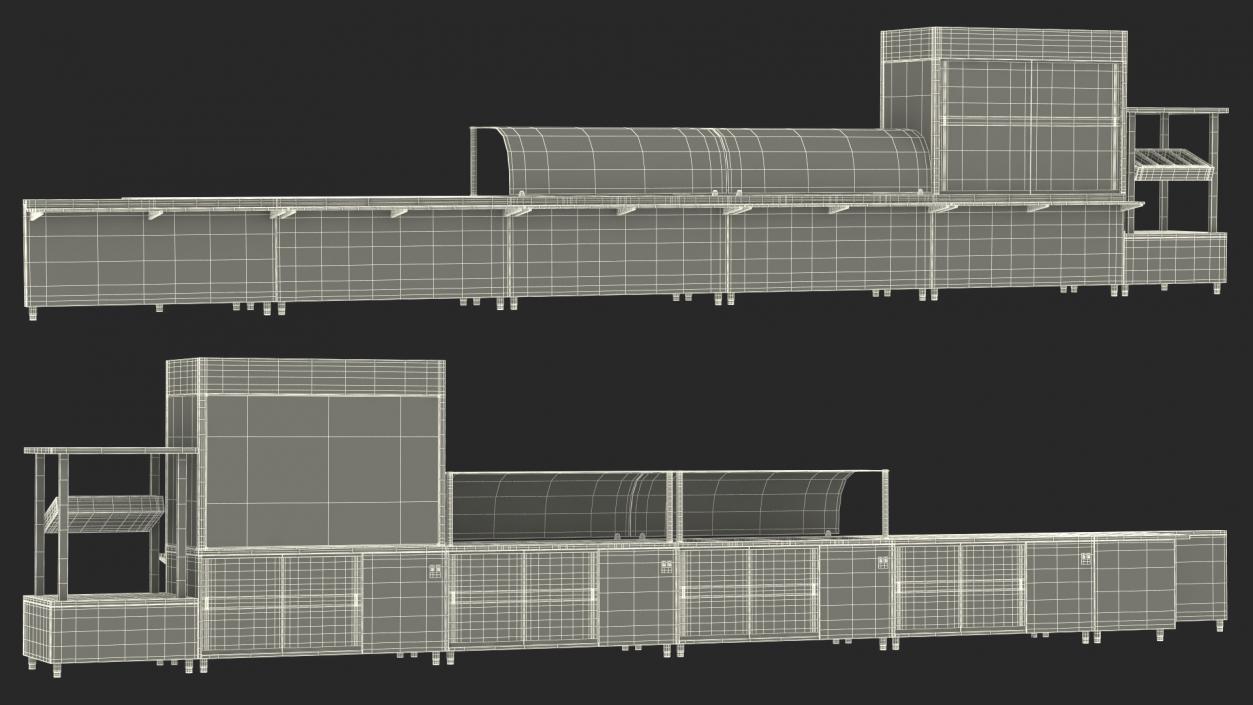 3D Stainless Steel Self Service Line model