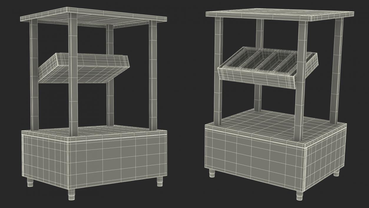 3D Stainless Steel Self Service Line model