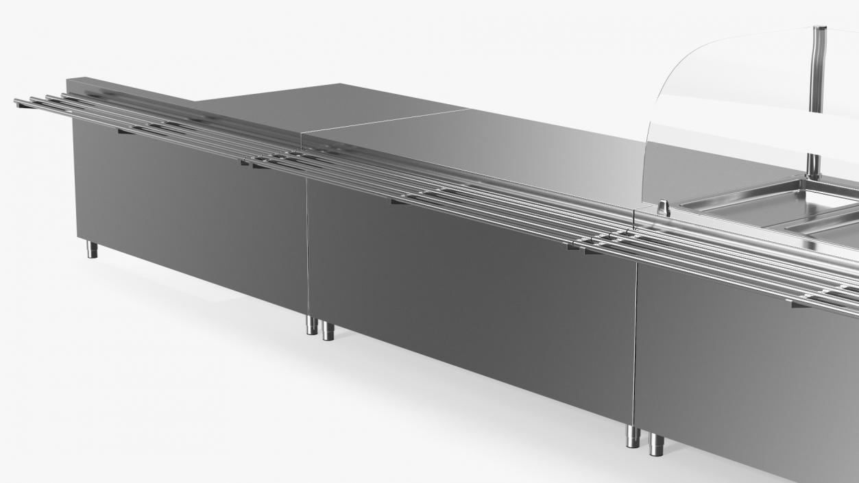 3D Stainless Steel Self Service Line model