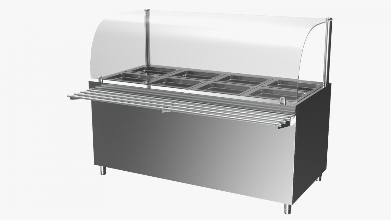 3D Stainless Steel Self Service Line model