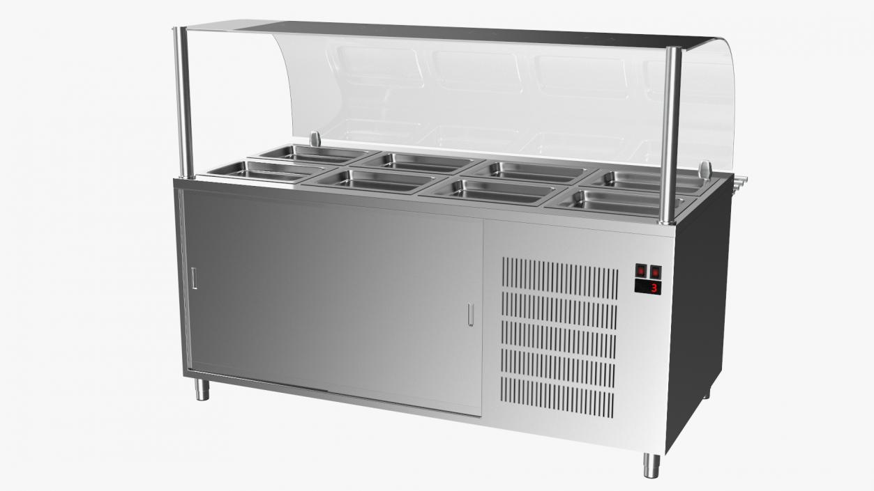 3D Stainless Steel Self Service Line model