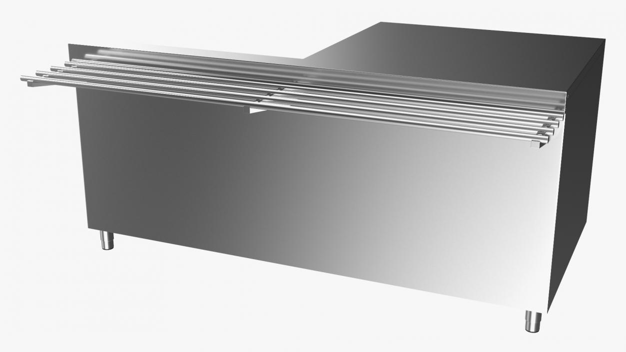 3D Stainless Steel Self Service Line model