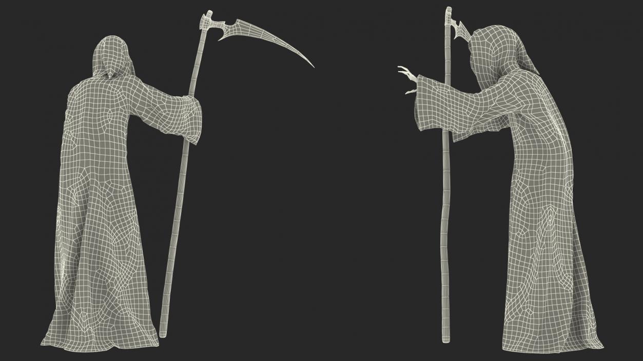 3D Death Character Walking Pose model