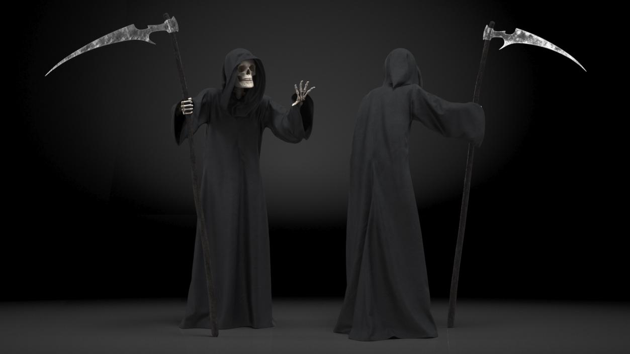 3D Death Character Walking Pose model