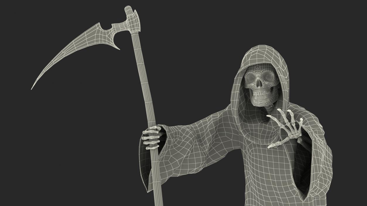 3D Death Character Walking Pose model