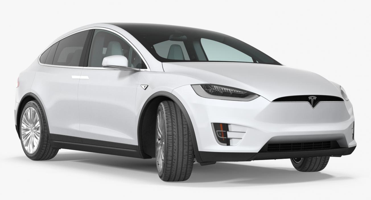 3D model Tesla Model X 100D 2017 Rigged