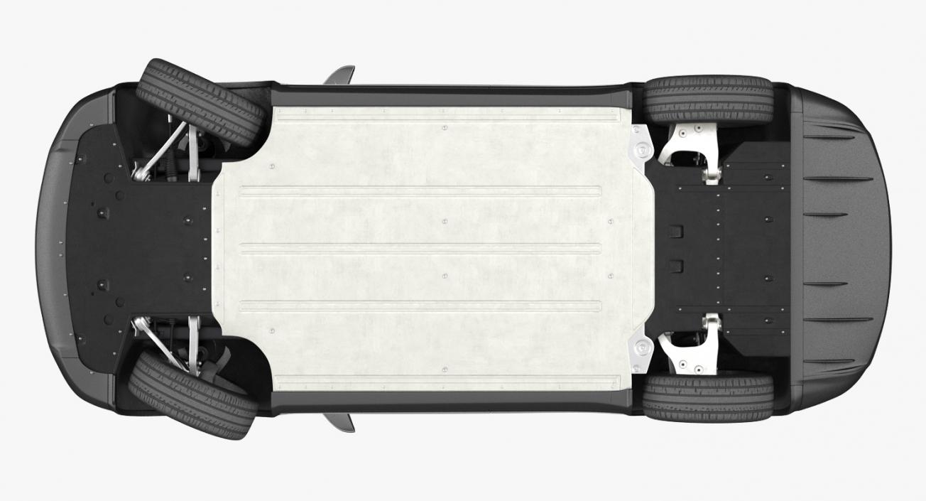 3D model Tesla Model X 100D 2017 Rigged