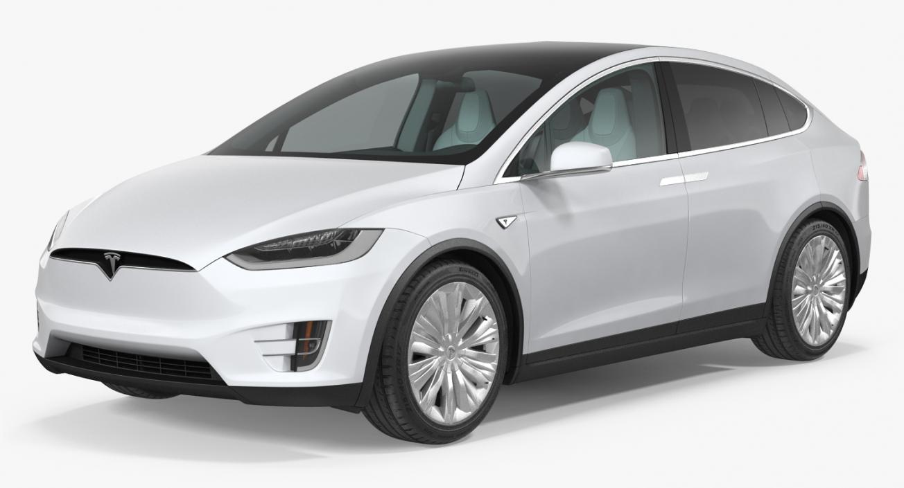 3D model Tesla Model X 100D 2017 Rigged