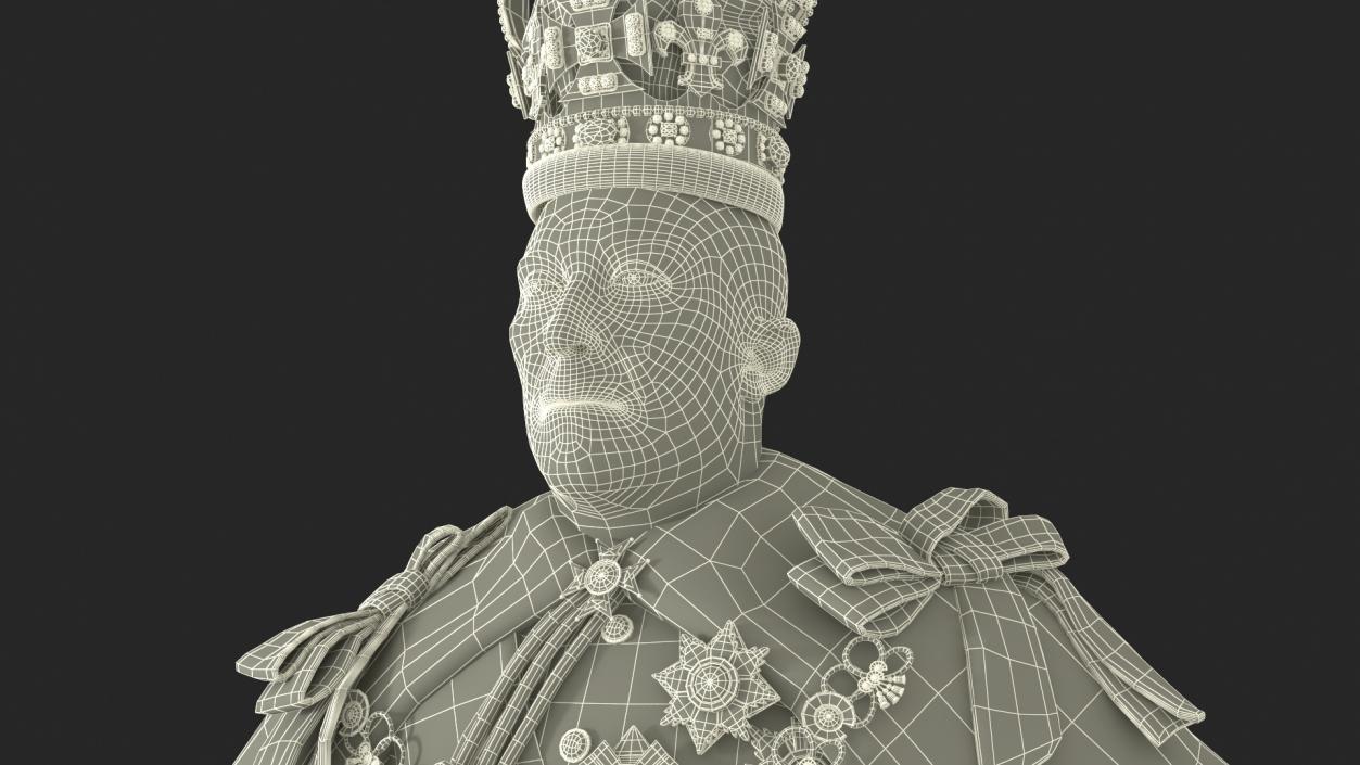 3D Old Medieval King in Crown