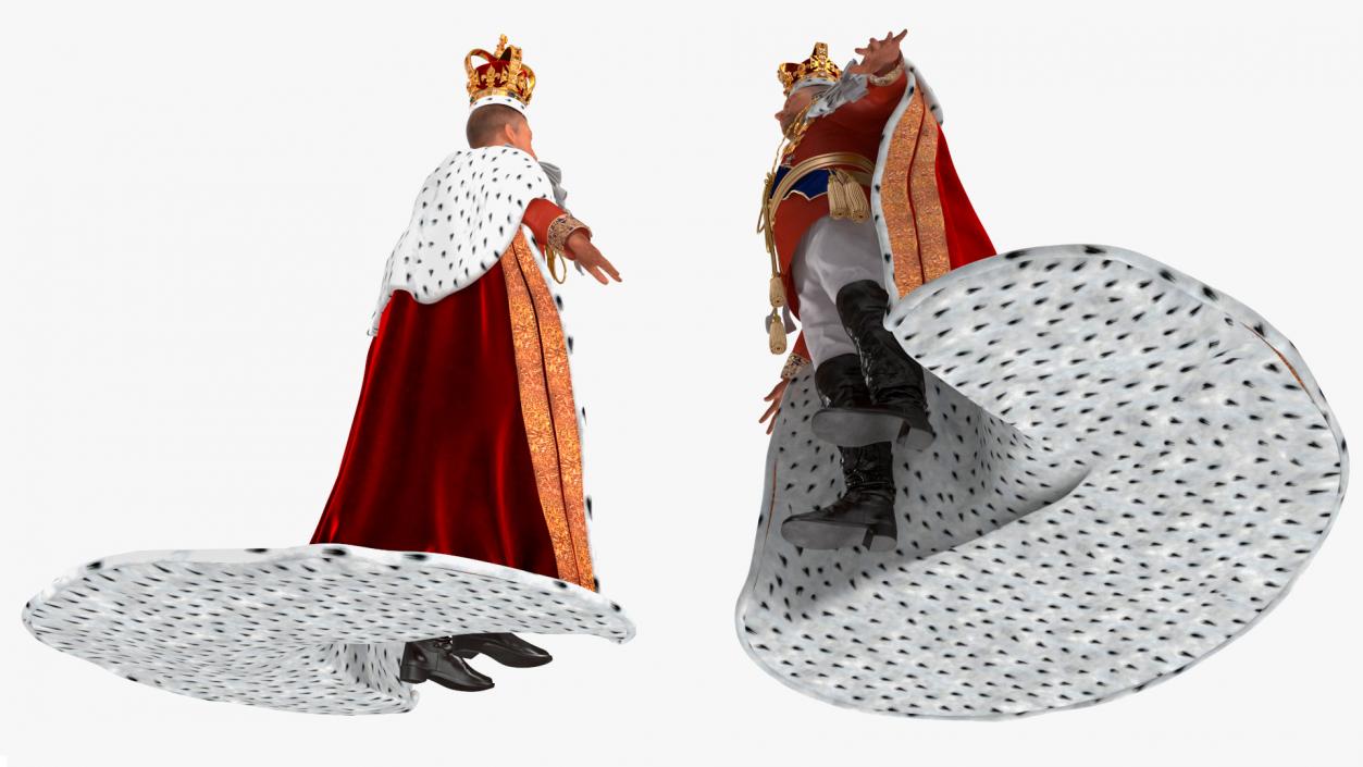 3D Old Medieval King in Crown