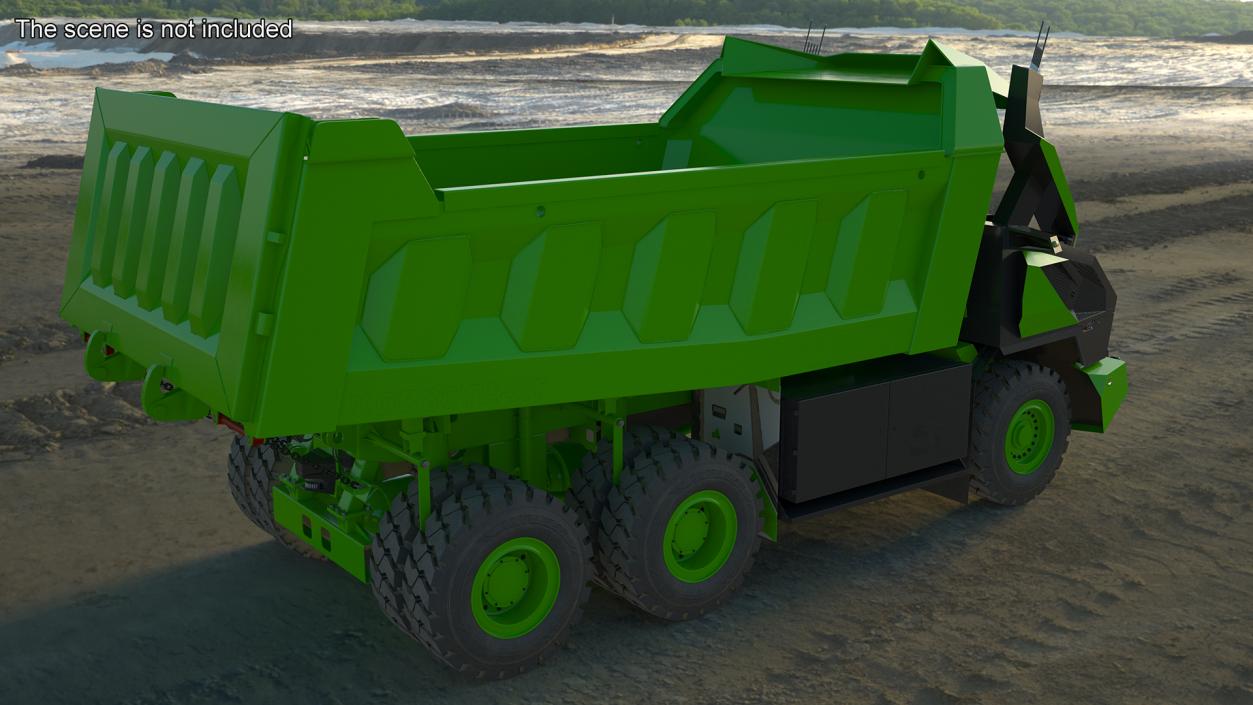 3D Autonomous Electric Mining Truck Green model