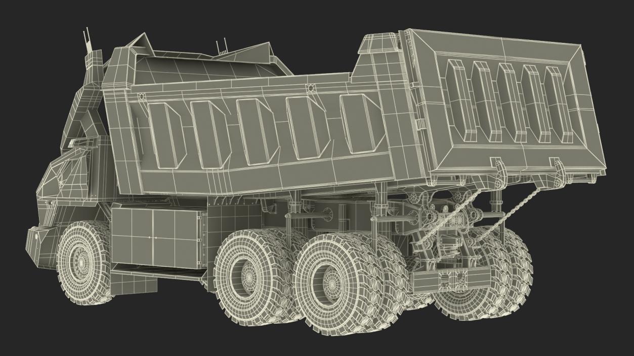 3D Autonomous Electric Mining Truck Green model