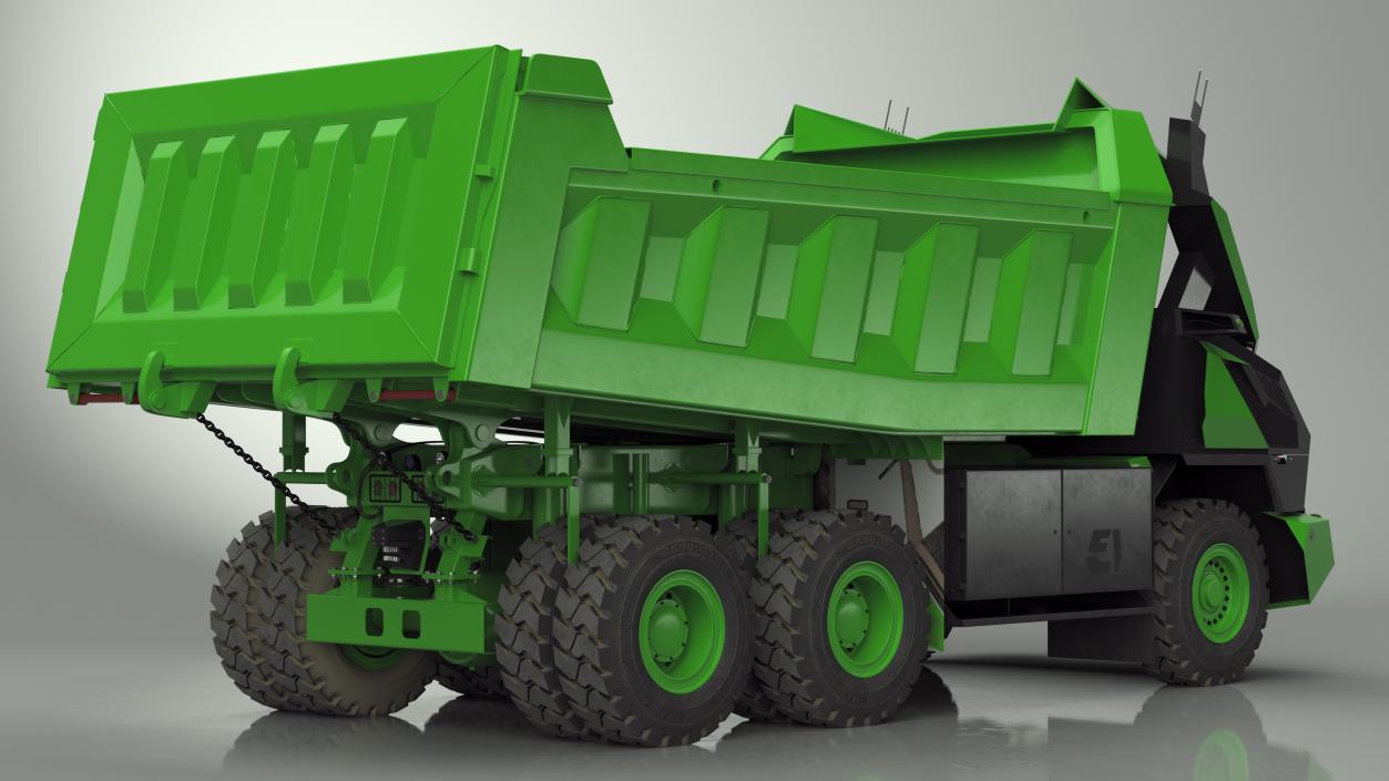 3D Autonomous Electric Mining Truck Green model